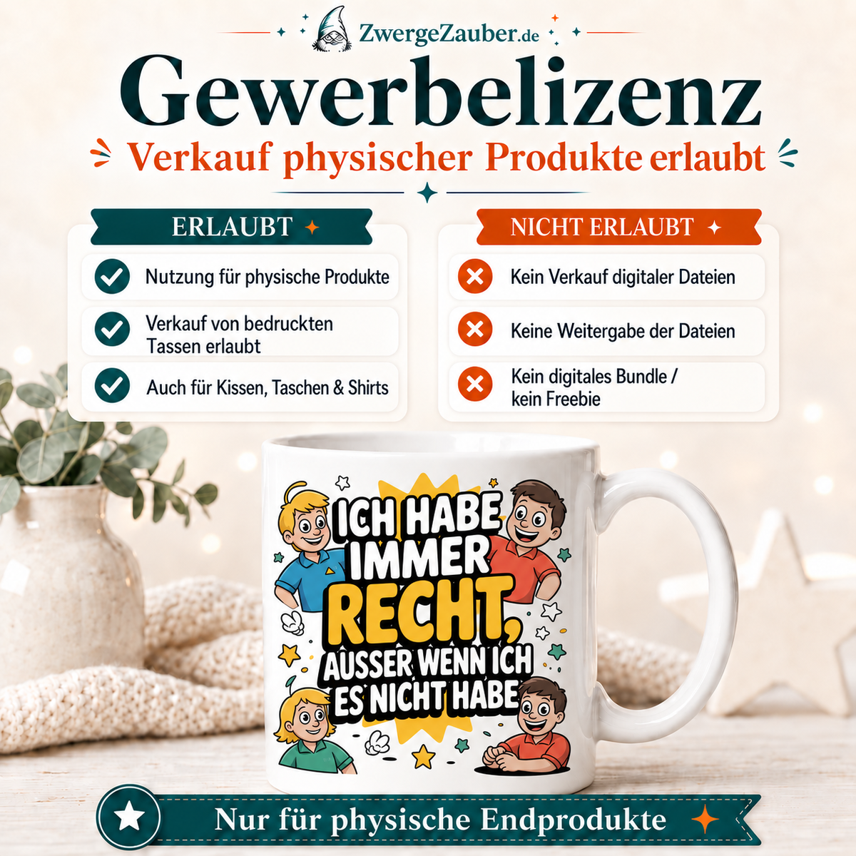 ZwergeZauber Tassendesign Ich habe immer recht  – Verkaufsbild 4