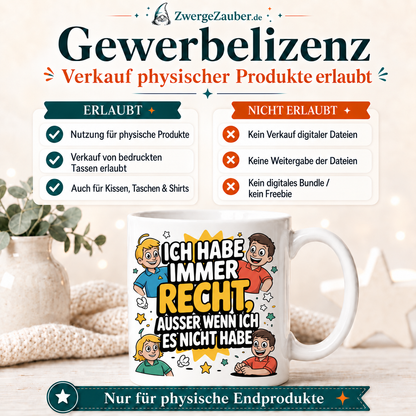ZwergeZauber Tassendesign Ich habe immer recht  – Verkaufsbild 4