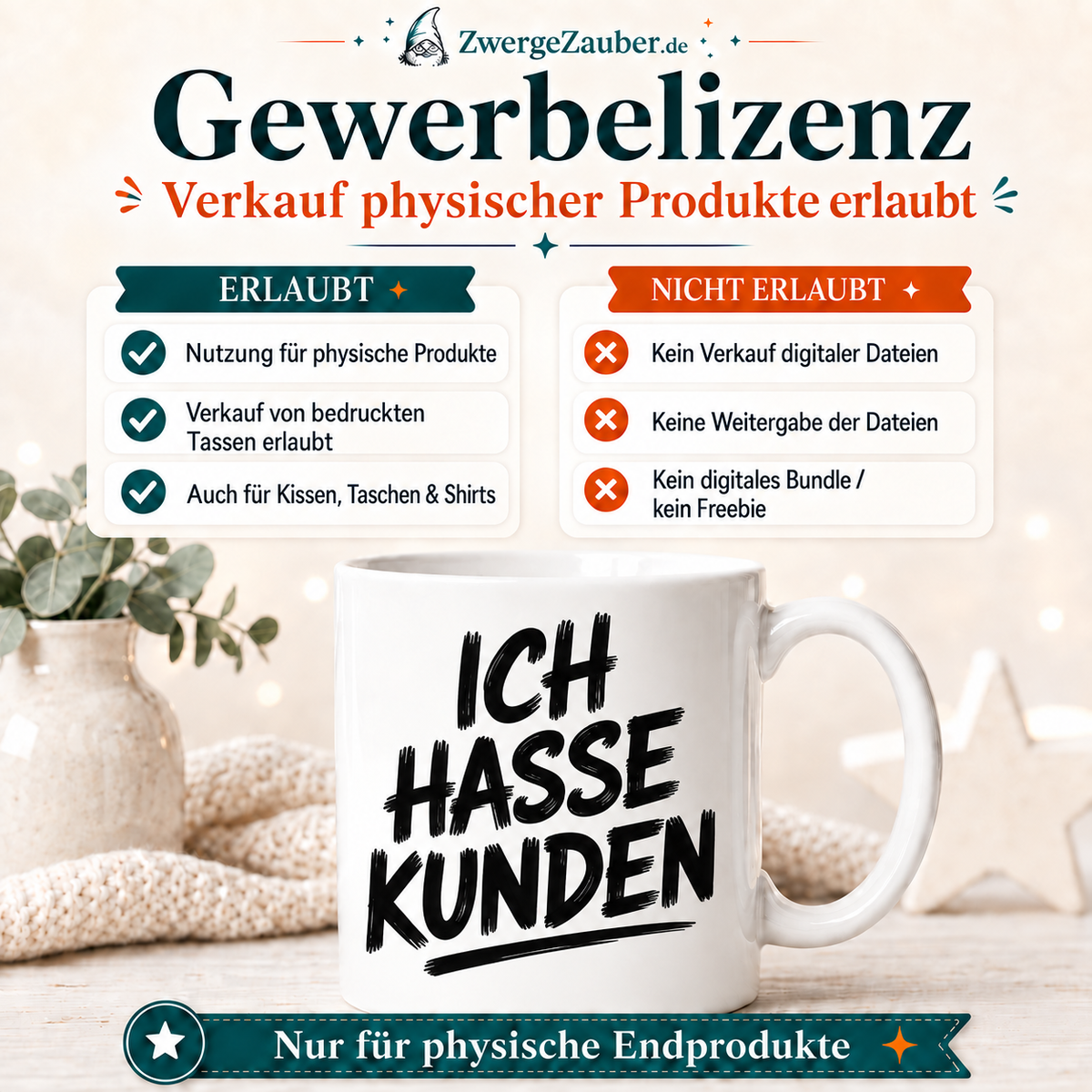 ZwergeZauber Tassendesign Ich hasse Kunden  – Verkaufsbild 4