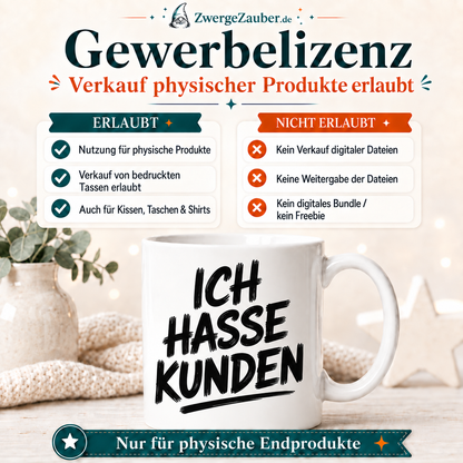 ZwergeZauber Tassendesign Ich hasse Kunden  – Verkaufsbild 4