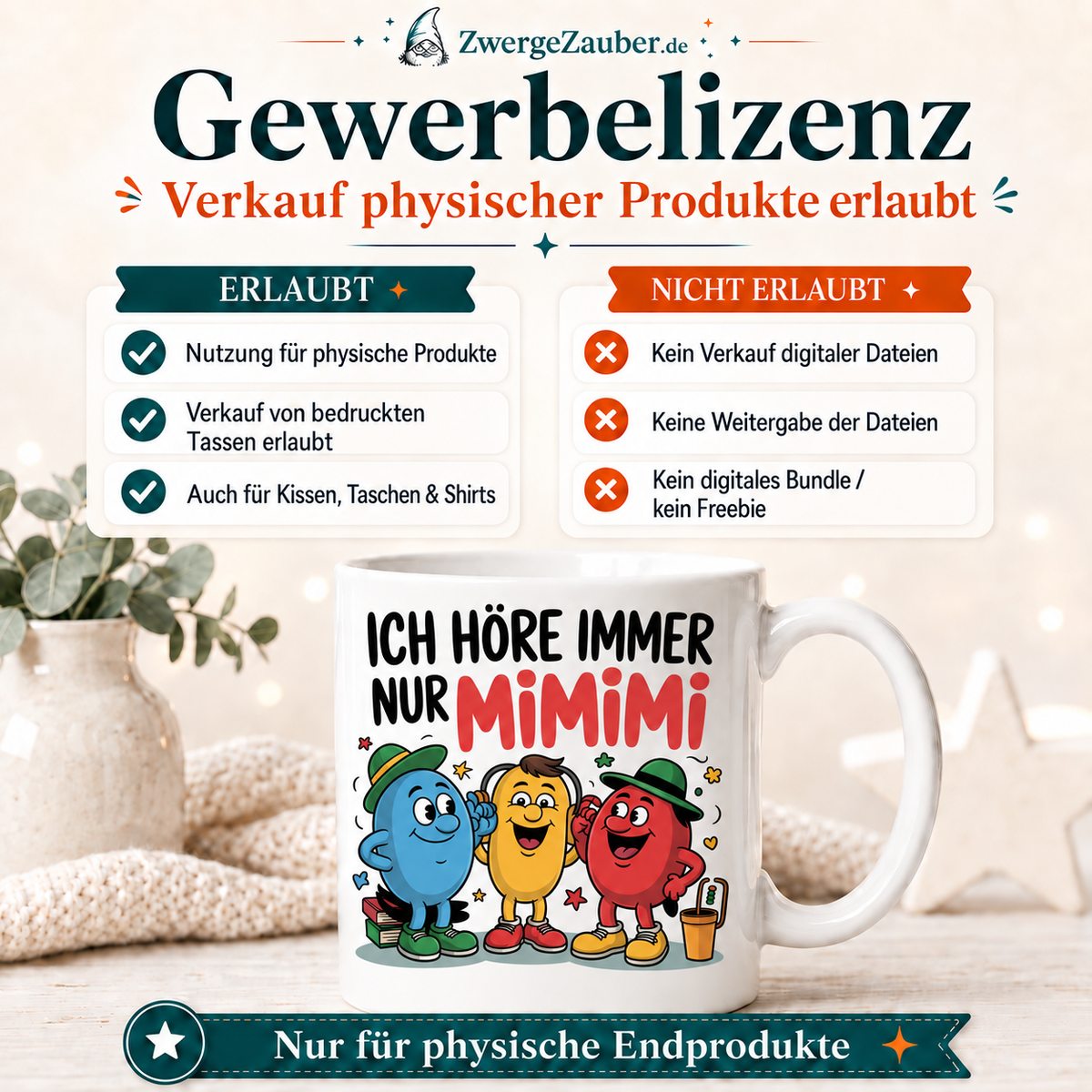 ZwergeZauber Tassendesign Ich höre immer nur MIMIMI – Verkaufsbild 4