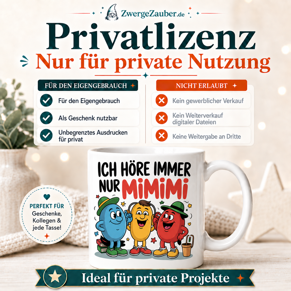 ZwergeZauber Tassendesign Ich höre immer nur MIMIMI – Verkaufsbild 3
