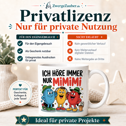 ZwergeZauber Tassendesign Ich höre immer nur MIMIMI – Verkaufsbild 3