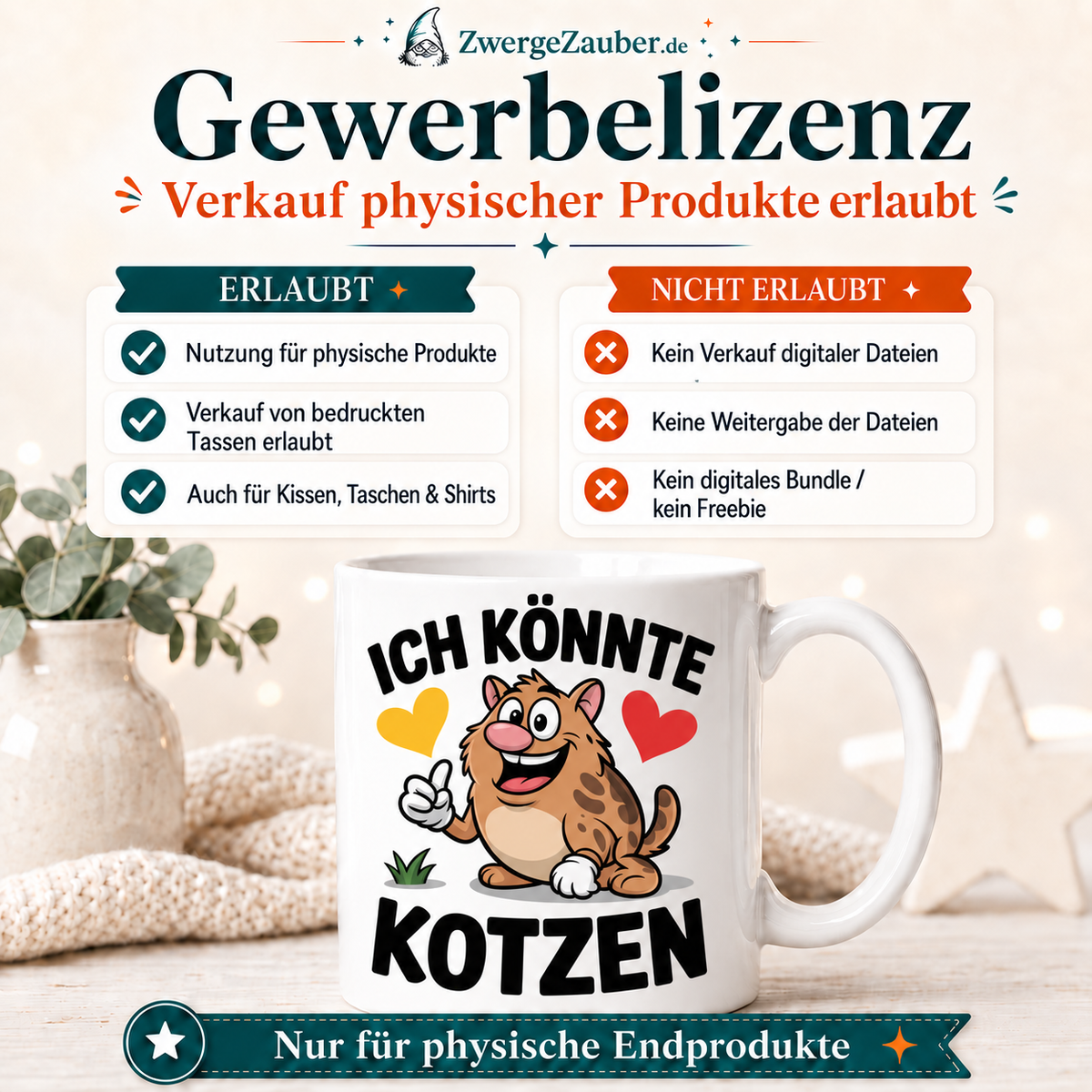 ZwergeZauber Tassendesign Ich könnte kotzen – Verkaufsbild 4