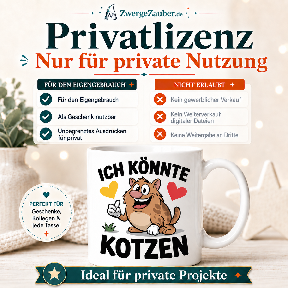 ZwergeZauber Tassendesign Ich könnte kotzen – Verkaufsbild 3
