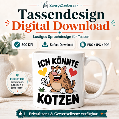 ZwergeZauber Tassendesign Ich könnte kotzen – Verkaufsbild 1