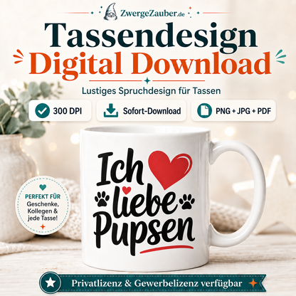ZwergeZauber Tassendesign Ich liebe Pupsen – Verkaufsbild 1