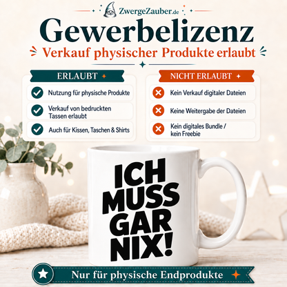 ZwergeZauber Tassendesign Ich muss gar nix – Verkaufsbild 4