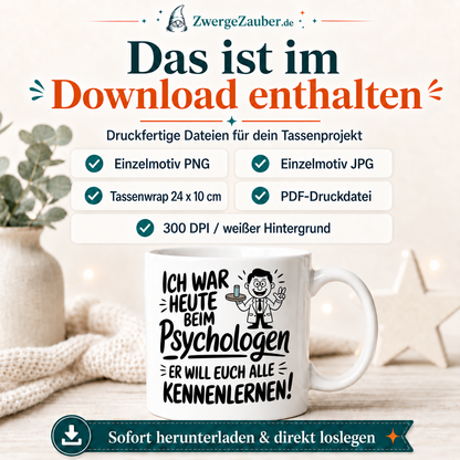 ZwergeZauber Tassendesign Ich war heute beim Psychologen  – Verkaufsbild 2