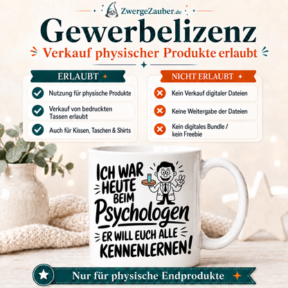ZwergeZauber Tassendesign Ich war heute beim Psychologen  – Verkaufsbild 4