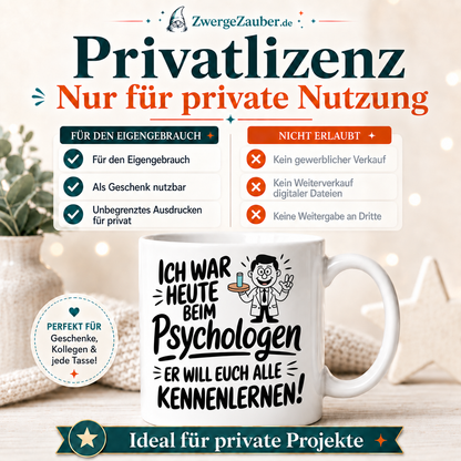 ZwergeZauber Tassendesign Ich war heute beim Psychologen  – Verkaufsbild 3