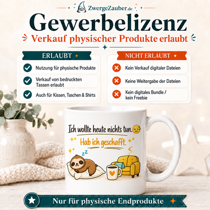 ZwergeZauber Tassendesign Ich wollte heute nichts tun – Verkaufsbild 4