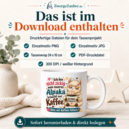 ZwergeZauber Tassendesign Mein inneres Alpaka braucht Kaffee – Verkaufsbild 2