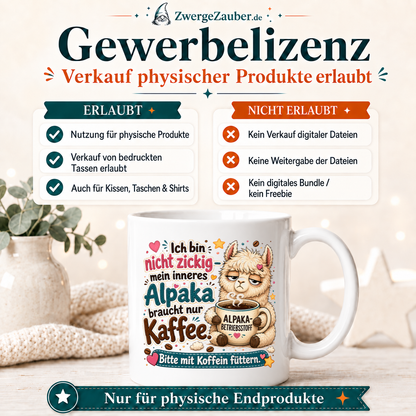 ZwergeZauber Tassendesign Mein inneres Alpaka braucht Kaffee – Verkaufsbild 4