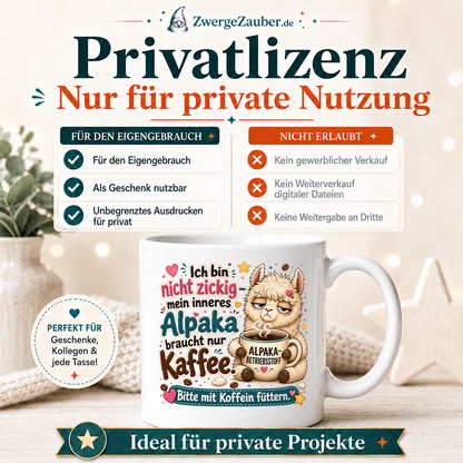 ZwergeZauber Tassendesign Mein inneres Alpaka braucht Kaffee – Verkaufsbild 3