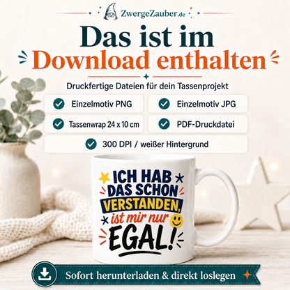 ZwergeZauber Tassendesign Ich hab das schon verstanden, ist mir nur egal! – Verkaufsbild 2