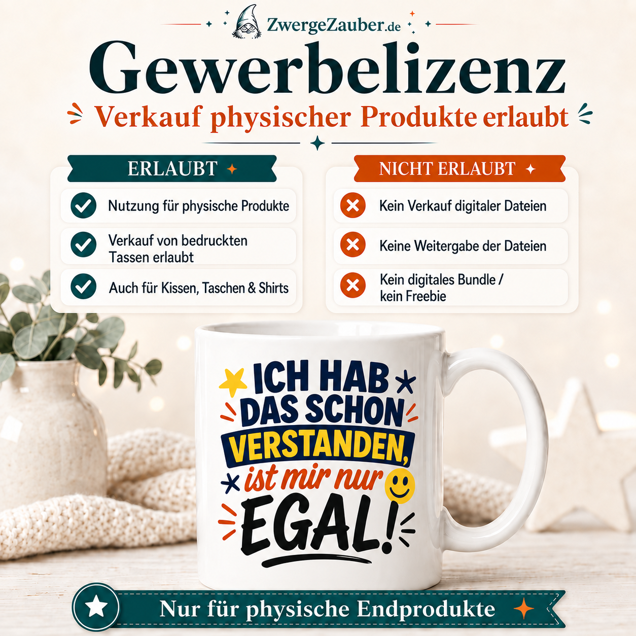 ZwergeZauber Tassendesign Ich hab das schon verstanden, ist mir nur egal! – Verkaufsbild 4
