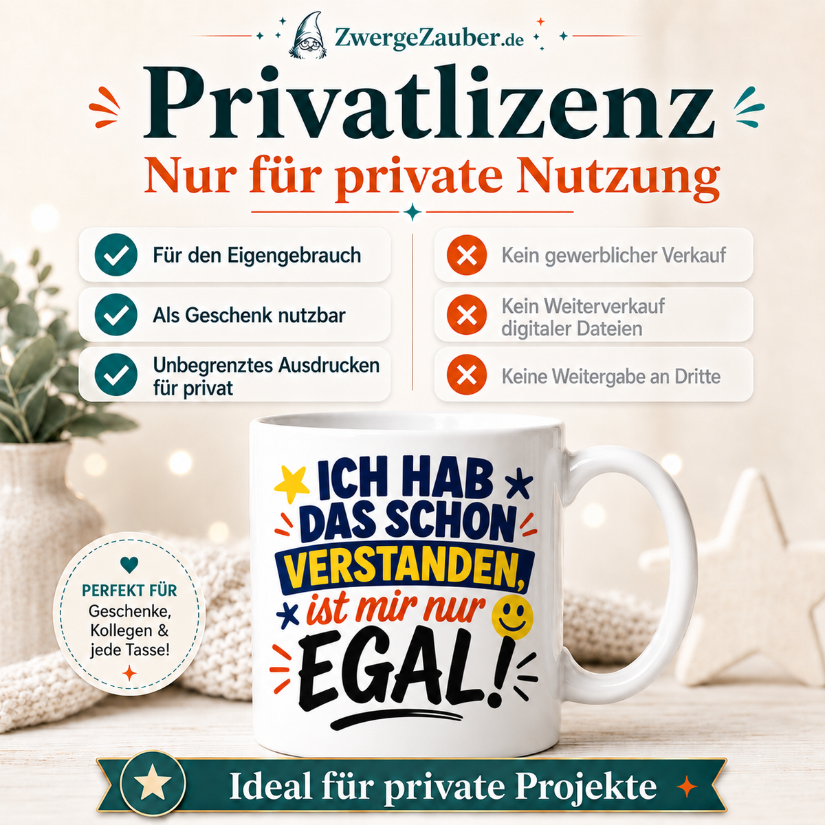 ZwergeZauber Tassendesign Ich hab das schon verstanden, ist mir nur egal! – Verkaufsbild 3