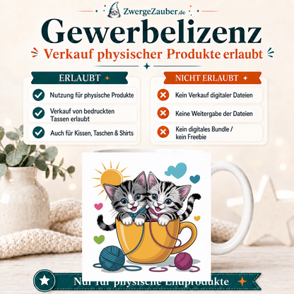 ZwergeZauber Tassendesign Kätzchen in der Tasse – Verkaufsbild 4