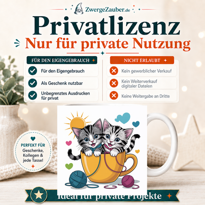 ZwergeZauber Tassendesign Kätzchen in der Tasse – Verkaufsbild 3