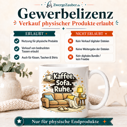 ZwergeZauber Tassendesign Kaffee, Sofa, Ruhe – Verkaufsbild 4