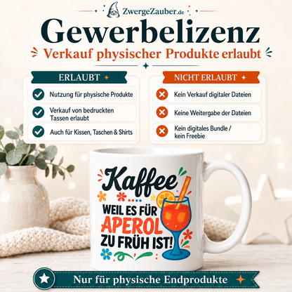 ZwergeZauber Tassendesign Kaffee, weil es für Aperol zu früh ist – Verkaufsbild 4