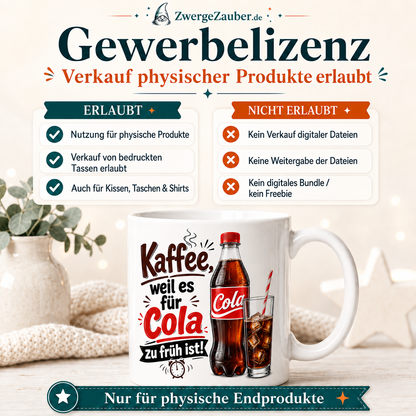 ZwergeZauber Tassendesign Kaffee weil es für Cola zu früh ist  – Verkaufsbild 4