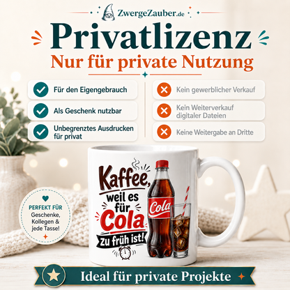 ZwergeZauber Tassendesign Kaffee weil es für Cola zu früh ist  – Verkaufsbild 3