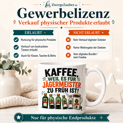 ZwergeZauber Tassendesign Kaffee weil es für Jägermeister zu früh ist – Verkaufsbild 4