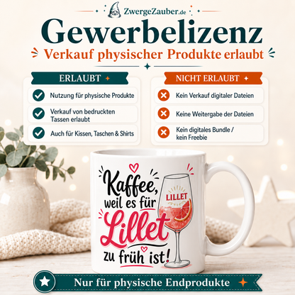 ZwergeZauber Tassendesign Kaffee weil es für Lillet zu früh ist – Verkaufsbild 4
