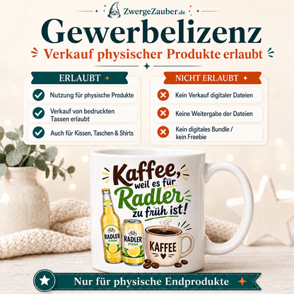 ZwergeZauber Tassendesign Kaffee, weil es für Radler zu früh ist! – Verkaufsbild 4