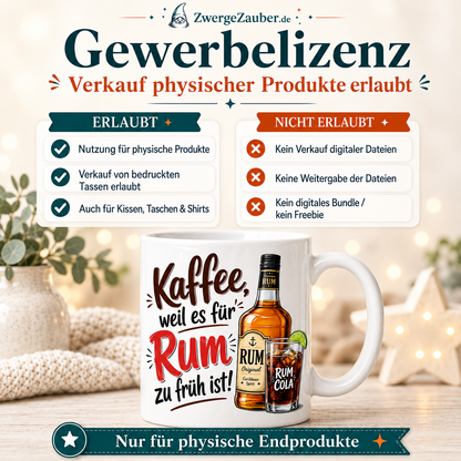 ZwergeZauber Tassendesign Kaffee, weil es für Rum zu früh ist! – Verkaufsbild 4