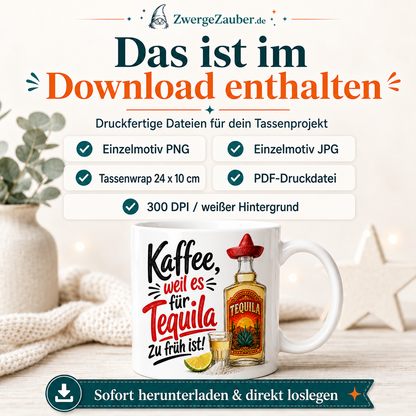ZwergeZauber Tassendesign Kaffee, weil es für Tequila zu früh ist – Verkaufsbild 2