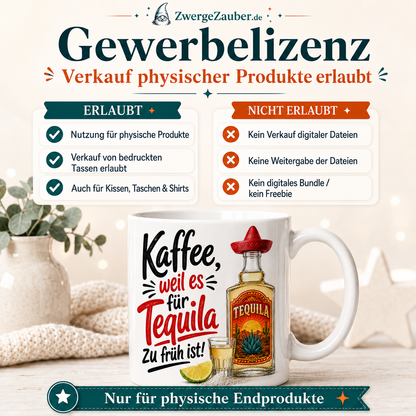 ZwergeZauber Tassendesign Kaffee, weil es für Tequila zu früh ist – Verkaufsbild 4