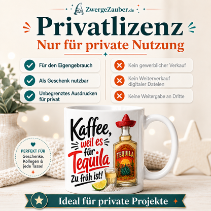 ZwergeZauber Tassendesign Kaffee, weil es für Tequila zu früh ist – Verkaufsbild 3