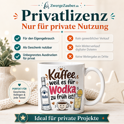 ZwergeZauber Tassendesign Kaffee, weil es für Wodka zu früh ist! – Verkaufsbild 3