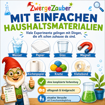 Kinderexperimente mit einfachen Haushaltsmaterialien – spielerisch ausprobieren, beobachten und entdecken