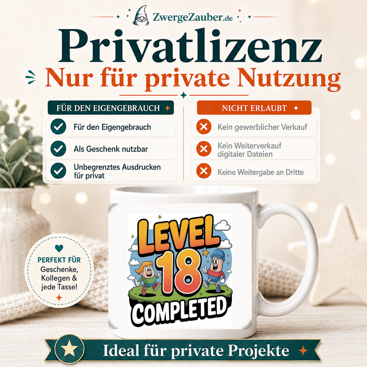 ZwergeZauber Tassendesign Level 18 Completed  – Verkaufsbild 3
