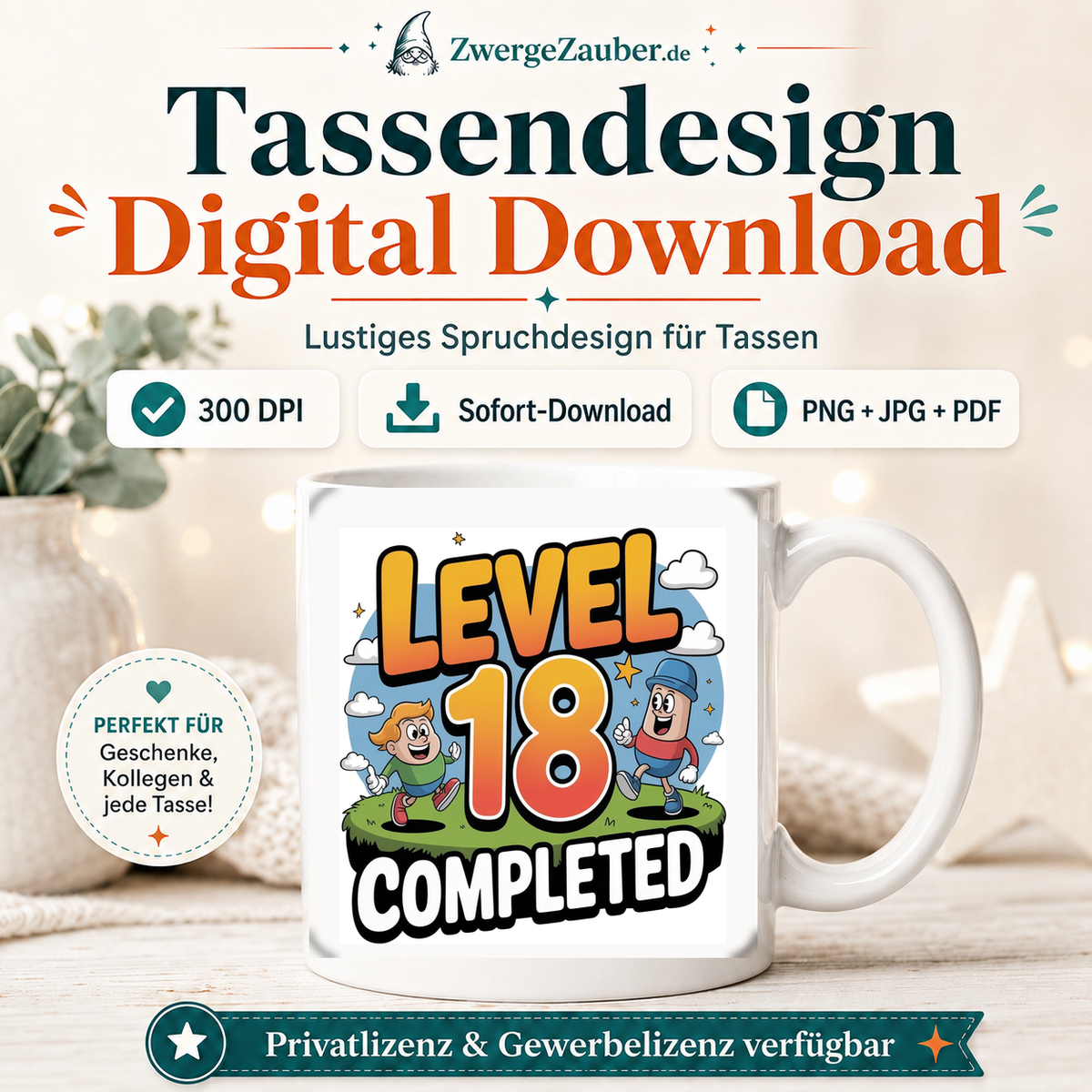 ZwergeZauber Tassendesign Level 18 Completed  – Verkaufsbild 1