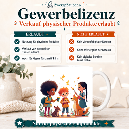 ZwergeZauber Tassendesign Magische Tierfreunde mit Fuchs – Verkaufsbild 4