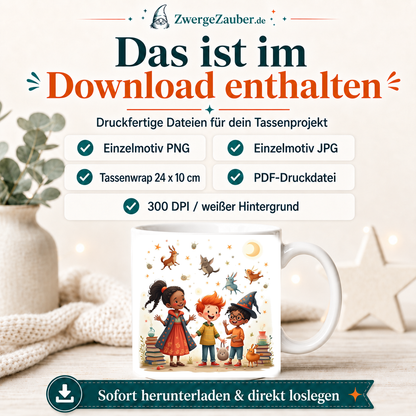 ZwergeZauber Tassendesign Magische Tierfreunde und Zauberkinder – Verkaufsbild 2