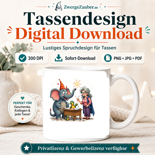 ZwergeZauber Tassendesign Magische Tierfreunde Zauberschule – Verkaufsbild 1