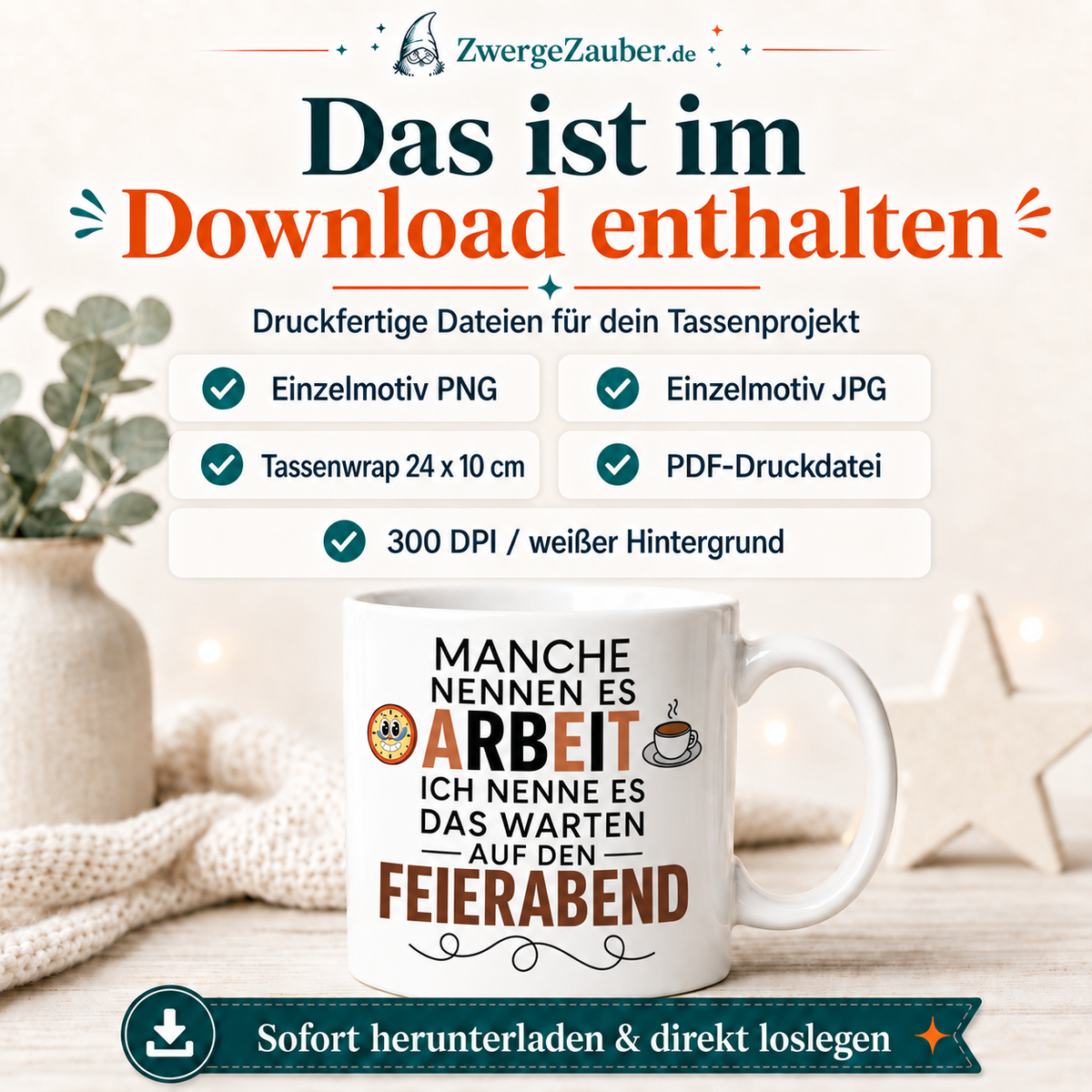 ZwergeZauber Tassendesign Manche nennen es Arbeit  – Verkaufsbild 2