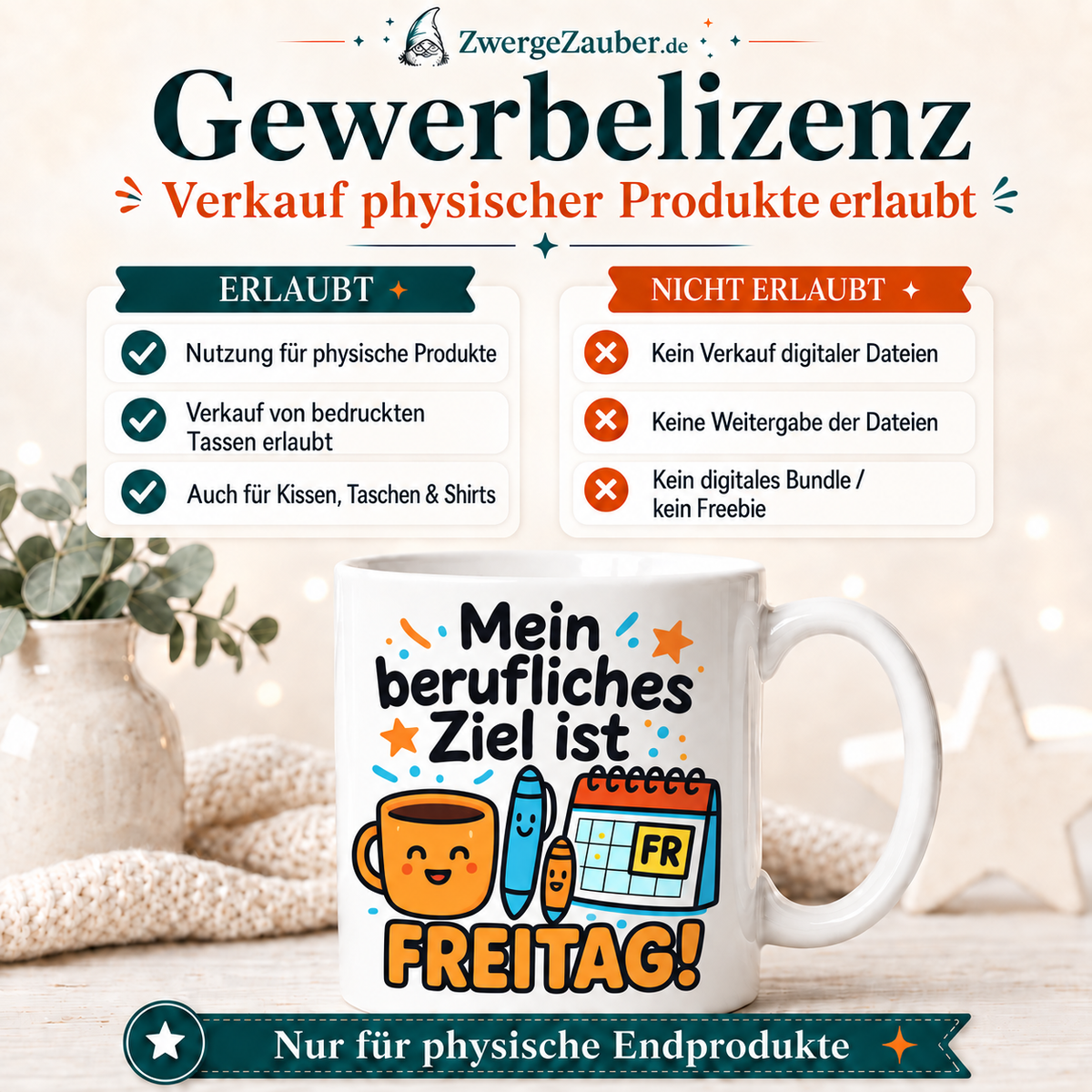 ZwergeZauber Tassendesign Mein berufliches Ziel ist Freitag – Verkaufsbild 4
