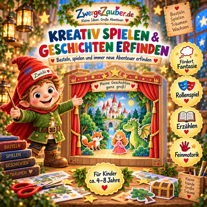 Kreatives Papiertheater für Kinder – basteln, Rollenspiele spielen, eigene Geschichten erzählen und Fantasie fördern