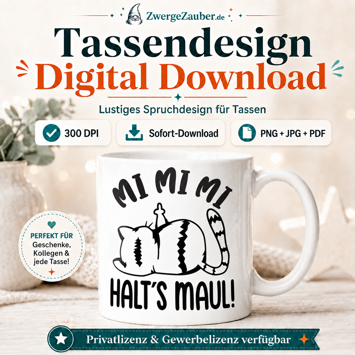 ZwergeZauber Tassendesign Mi Mi Mi – Halt’s Maul!  – Verkaufsbild 1