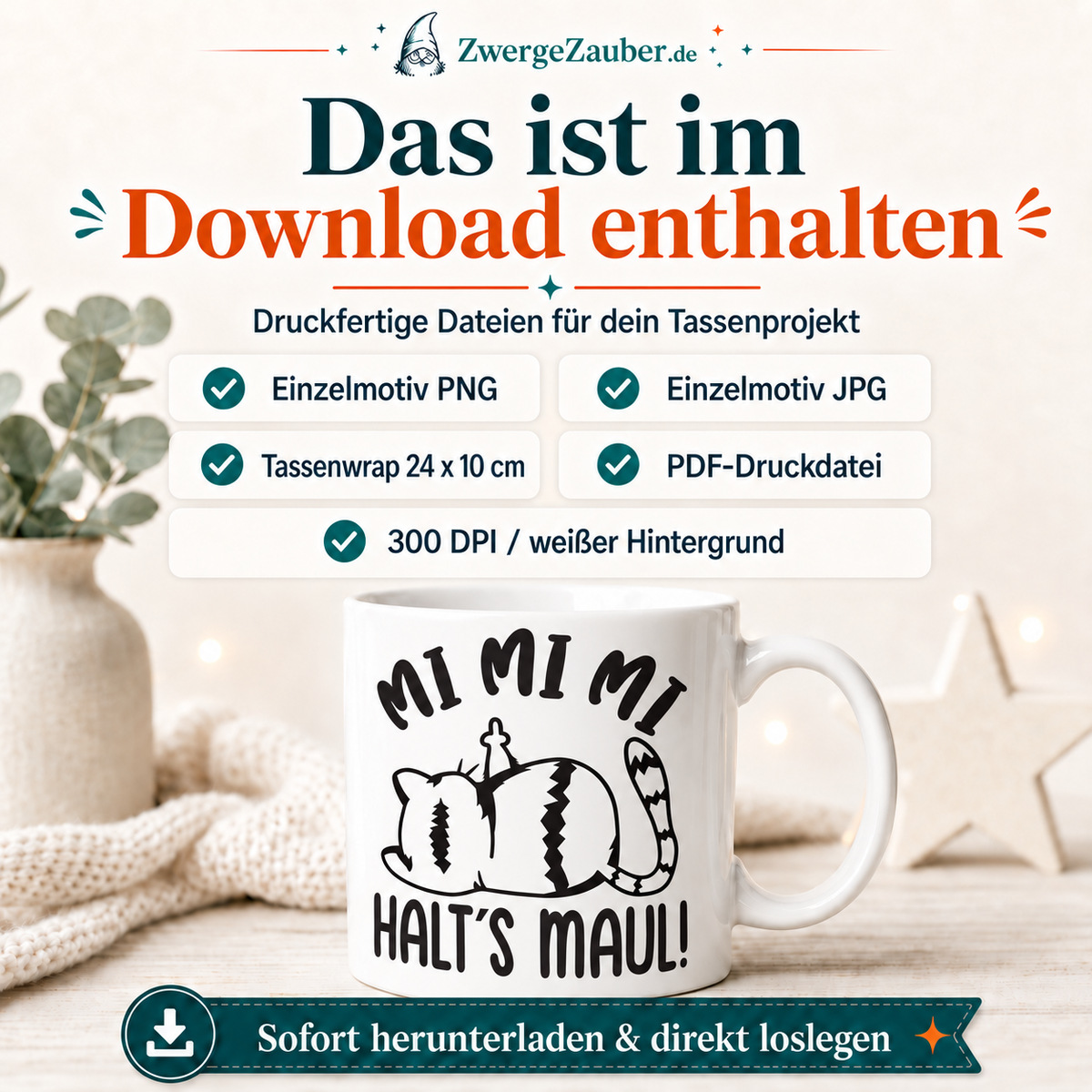 ZwergeZauber Tassendesign Mi Mi Mi – Halt’s Maul!  – Verkaufsbild 2