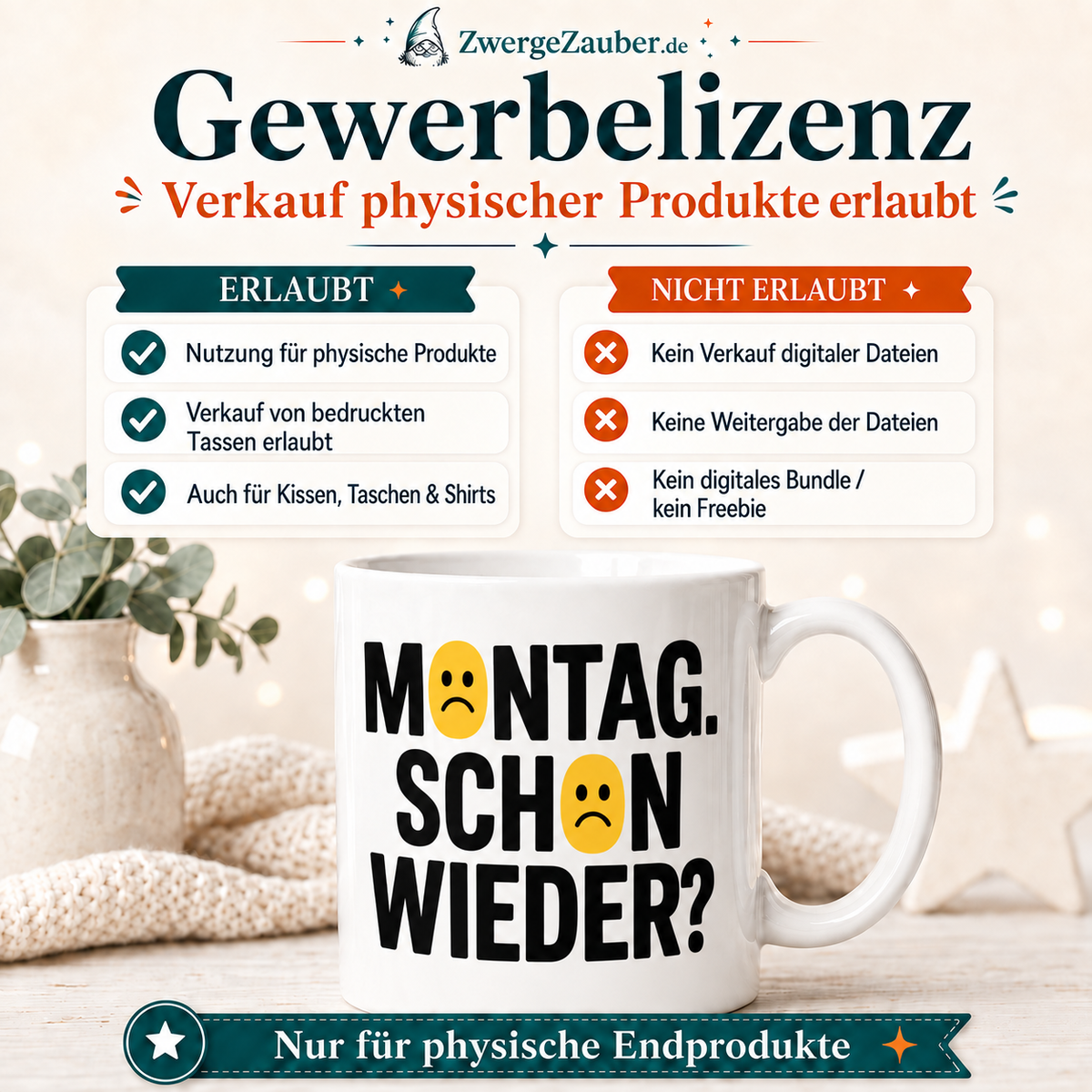 ZwergeZauber Tassendesign Montag schon wieder? – Verkaufsbild 4