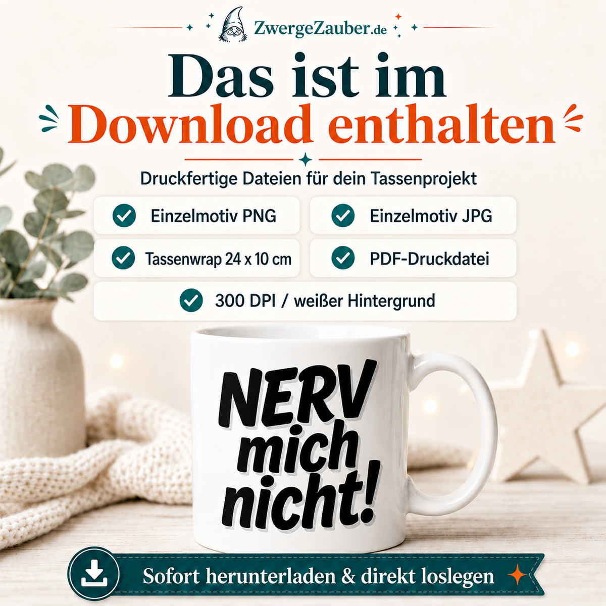 ZwergeZauber Tassendesign Nerv mich nicht! – Verkaufsbild 2
