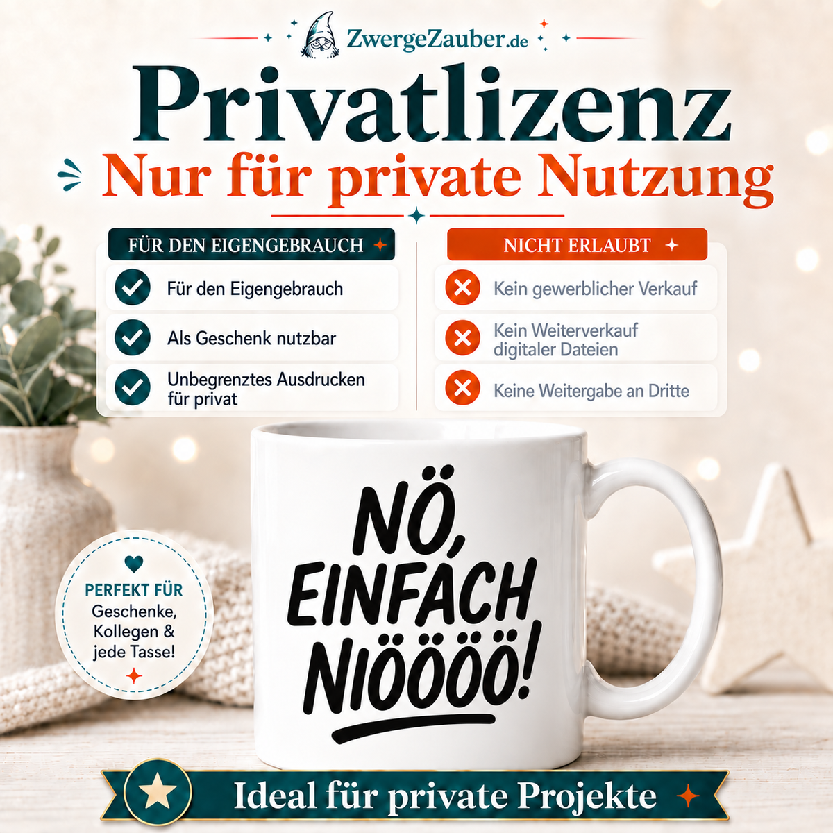 ZwergeZauber Tassendesign Nö, einfach NÖÖÖÖ!  – Verkaufsbild 3